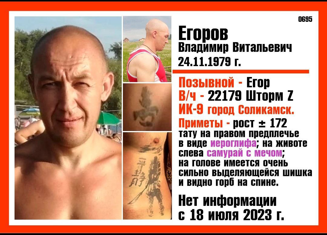 Фотография Егоров Владимир Витальевич, погибший солдат СВО